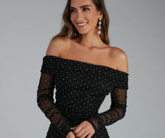 Aliya Formal Heatstone Ruched Bodycon Oshnow