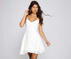 All About Floral Lace Skater Dress Oshnow