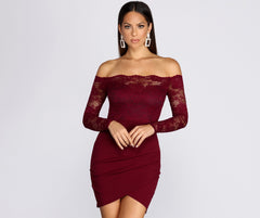 All That Lace Mini Dress Oshnow