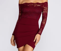 All That Lace Mini Dress Oshnow