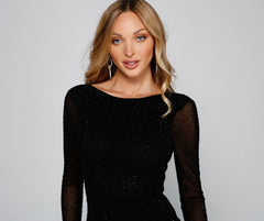 Amanda Open Back Embellished Mini Dress Oshnow
