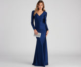 Amelia Long Sleeve Mermaid Dress Oshnow