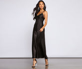 Amora Formal Ruched Satin Slip Dress Oshnow