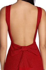 Ana Formal Glitter Ruffle Dress Oshnow