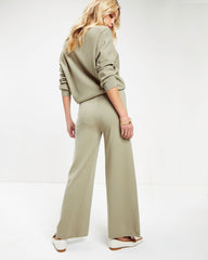 Analia Knit Wide Leg Pants - Sage