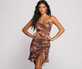 Angelic Beauty Ruched Mini Dress Oshnow