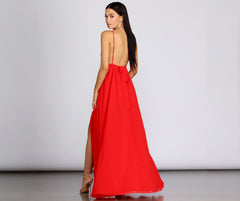 Angelique Formal High Slit Lace Dress Oshnow