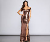 Anika Off The Shoulder Sequin Dress Oshnow
