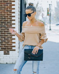 Ashby Off The Shoulder Knit Top - Maple Oshnow