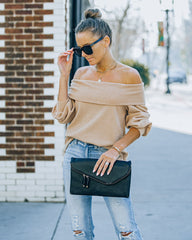 Ashby Off The Shoulder Knit Top - Maple Oshnow