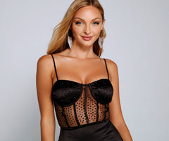 Aubrianna Formal Heatstone Illusion Skater Dress Oshnow