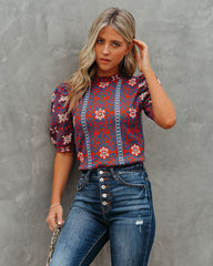 Aubrie Puff Sleeve Knit Top Oshnow