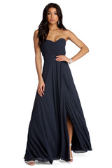 Audrey Pleated Sweetheart Dress Oshnow