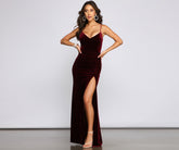 Ava Ruched Velvet Mermaid Dress Oshnow