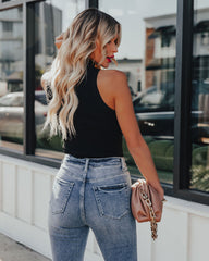 Averie Sleeveless Turtleneck Knit Top Oshnow