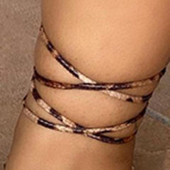 Lace-Up Leopard-Print Open-Toe Sandals