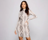 Babe Alert Snake Print Mini Dress Oshnow