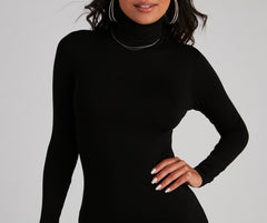 Back To Basics Turtleneck Mini Dress Oshnow