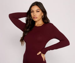 Back to Basics Knit Mini Dress Oshnow