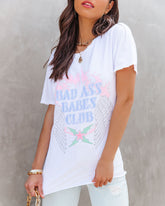 Bad Babes Club Cotton Distressed Tee Oshnow