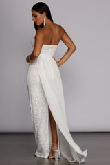 Bailey Strapless Lace Dress Oshnow