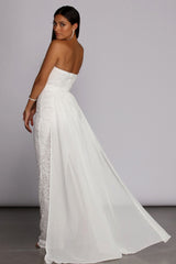 Bailey Strapless Lace Dress Oshnow