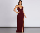 Bailey Strappy Formal Crepe Dress Oshnow