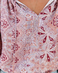 Ballad Printed Crop Blouse Oshnow