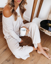 Beauty Sleep Relaxed Knit Top - Oatmeal Oshnow