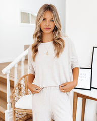 Beauty Sleep Relaxed Knit Top - Oatmeal Oshnow