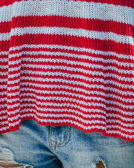 Beside You Cotton Striped Peplum Tank Oshnow