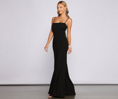 Bette Formal Open Back Crepe Dress Oshnow