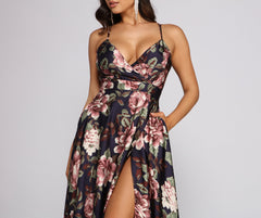 Betty Formal Floral A-Line Dress Oshnow