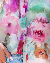 Beyond The Waterfall Button Down Blouse Oshnow