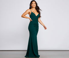 Bianca Ruched Mermaid Formal Dress Oshnow
