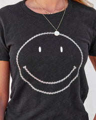 Big Smile Cotton Tee - Black Oshnow