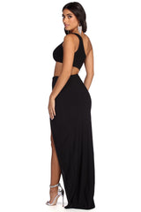 Blair One Shoulder Cut Out Dress Oshnow