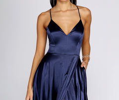 Blake Lace Back Satin Dress Oshnow