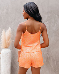 Blaze Sequin Cami Tank - Orange Oshnow