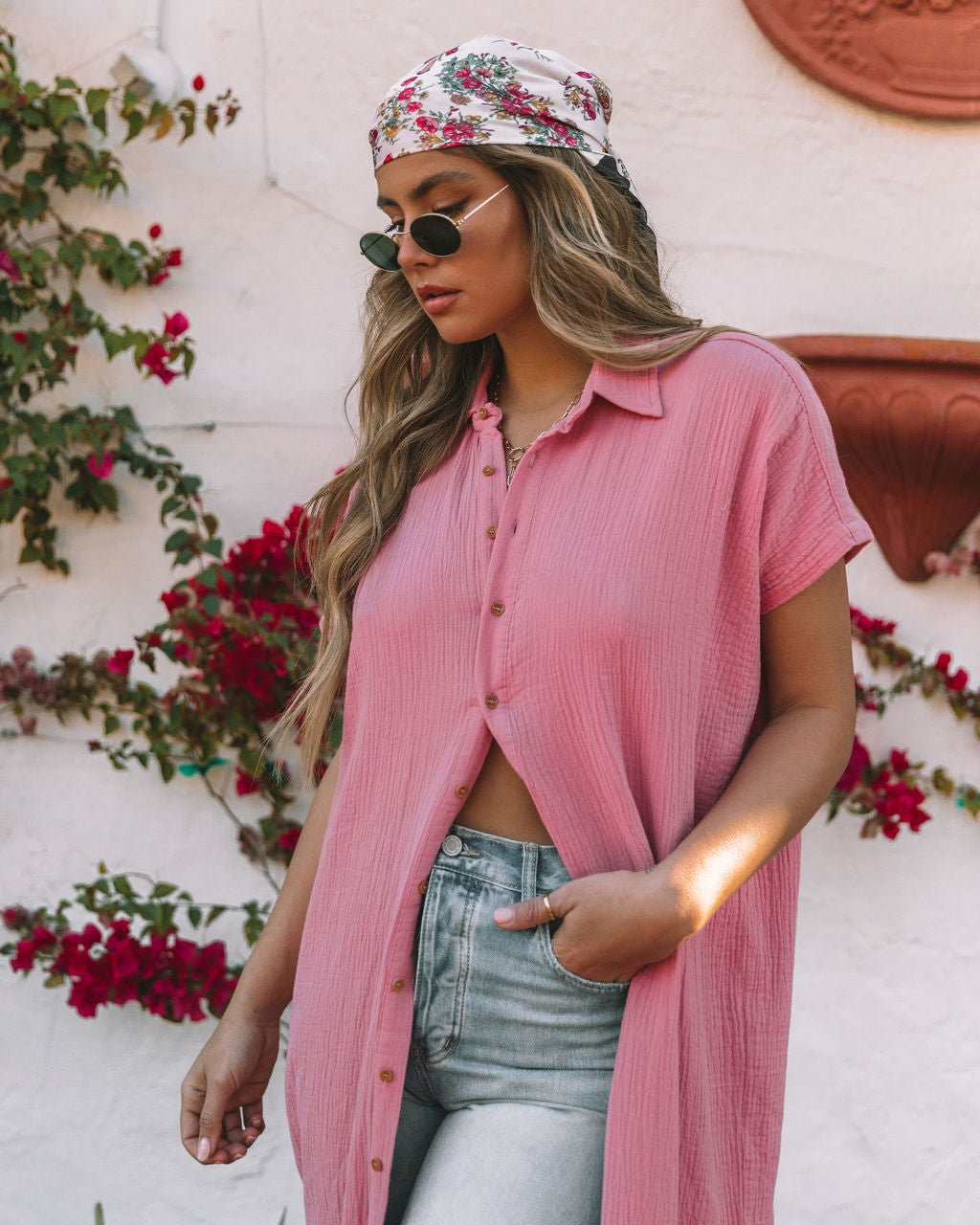 Blossom Satin Versatile Scarf - Ivory Oshnow