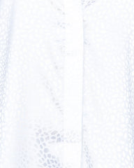 Blue Moon Satin Embossed Button Down Blouse - Ivory Oshnow