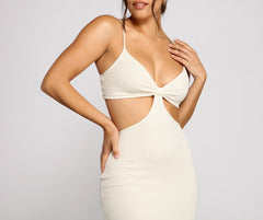 Bold Impressions Sleeveless Midi Cutout Dress Oshnow