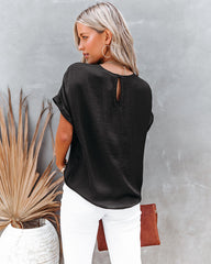 Bond Short Sleeve Satin Blouse Oshnow