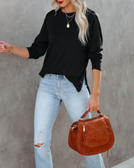 Boulevard Long Sleeve Tee - Black Oshnow