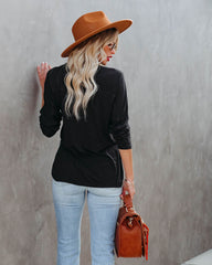 Boulevard Long Sleeve Tee - Black Oshnow