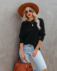 Boulevard Long Sleeve Tee - Black Oshnow