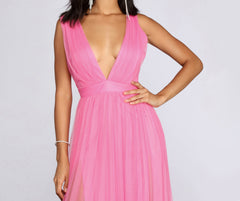 Bridget Double Slit Dress Oshnow