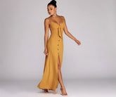 Button Down Beauty Maxi Dress Oshnow