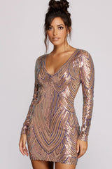 Camila Open Back Sequin Dress Oshnow