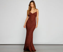 Camille Glitter Knit Mermaid Dress Oshnow